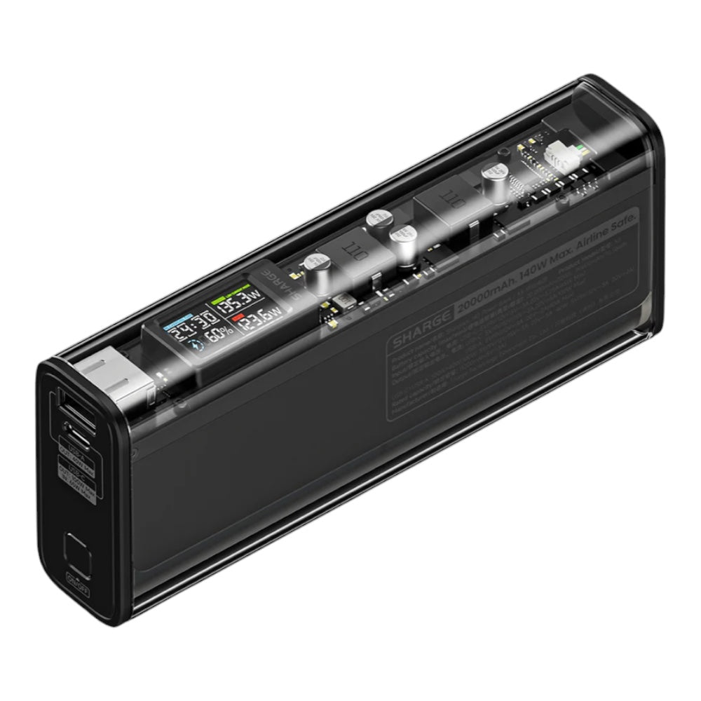 Accesorio sharge bateria shargeek 140 capacidad 20,000 mha color transparente