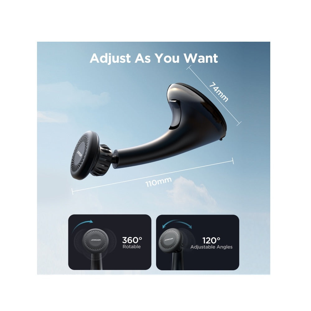 Accesorio joyroom holder jr-zs356 magnetic car phone mount (windshield) color negro Shop name