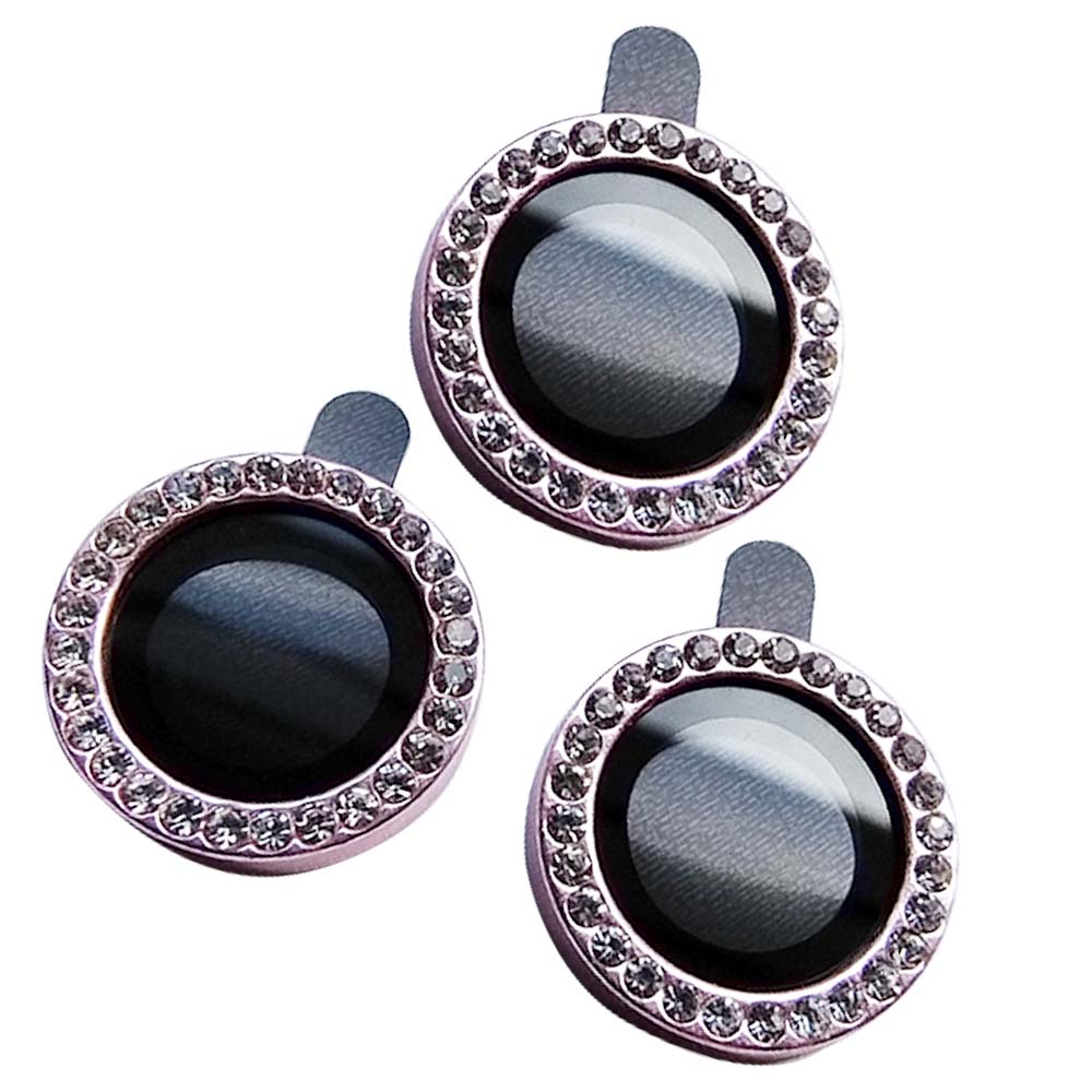 Accesorio el rey vidrio templado camara iphone 15 pro diamantes color rosado Shop name