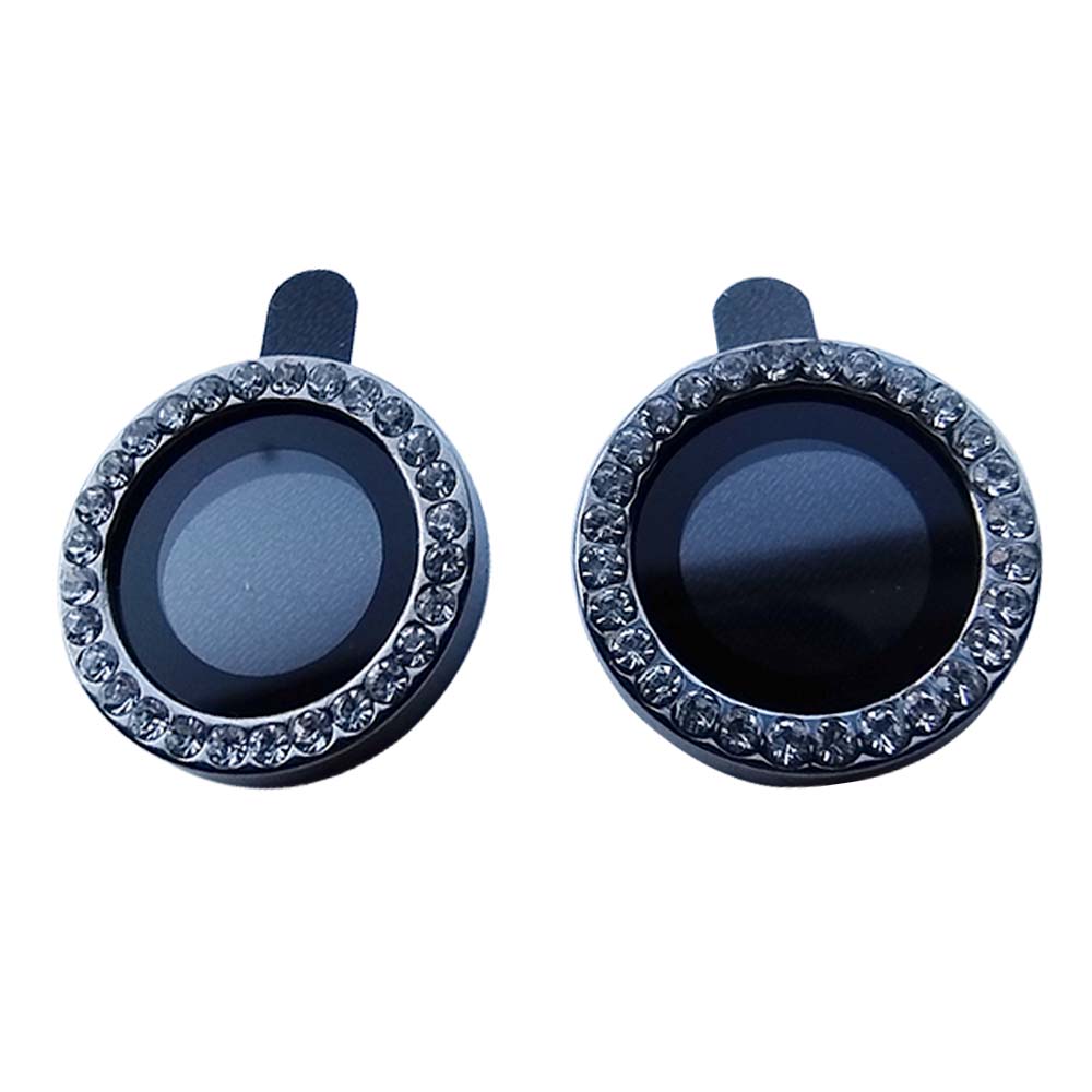 Accesorio el rey vidrio templado camara iphone 15 plus diamantes color plateado Shop name