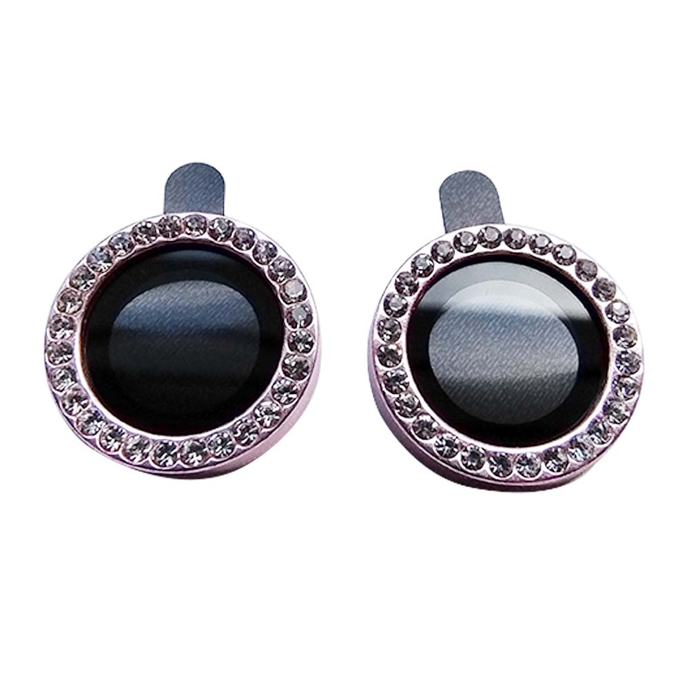 Accesorio el rey vidrio templado camara iphone 15 diamantes color rosado Shop name