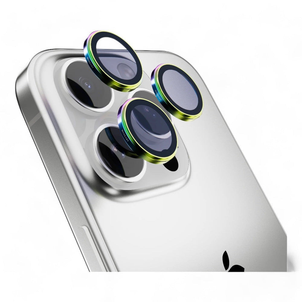 Accesorio switcheasy vidrio templado camara iphone 16 pro max protectores de lente titanium iridescent color multicolor Shop name