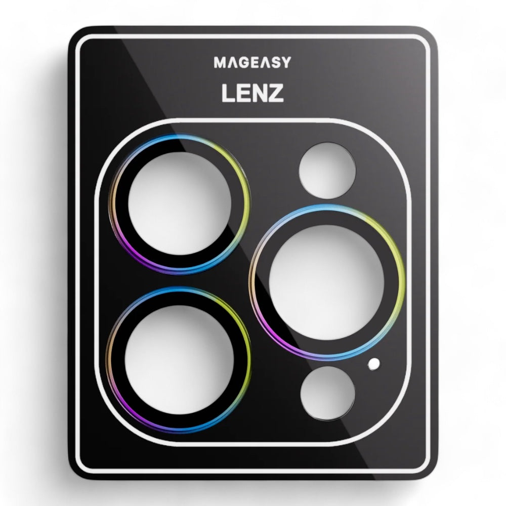 Accesorio switcheasy vidrio templado camara iphone 16 pro max protectores de lente titanium iridescent color multicolor Shop name