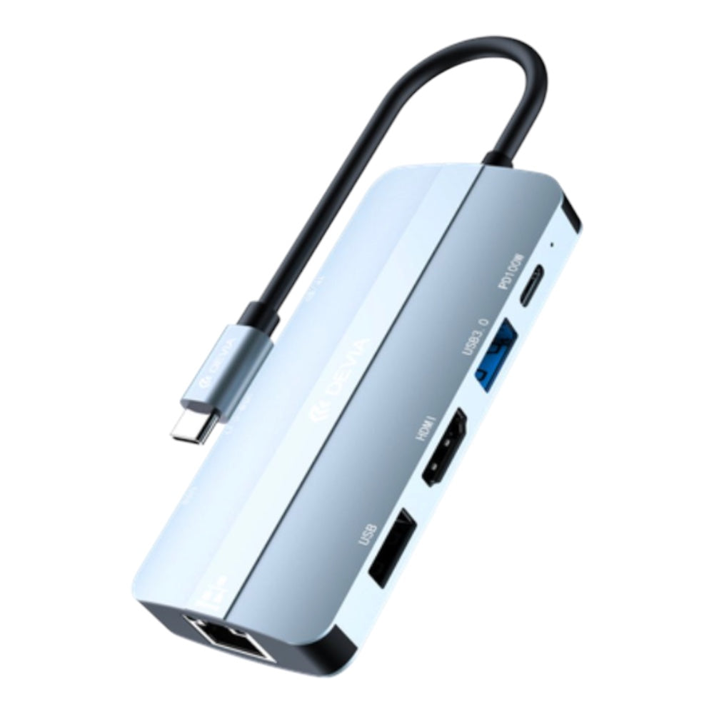 Devia EC704 Leopard Series 9 In 1 HUB color deep gray  Shop name