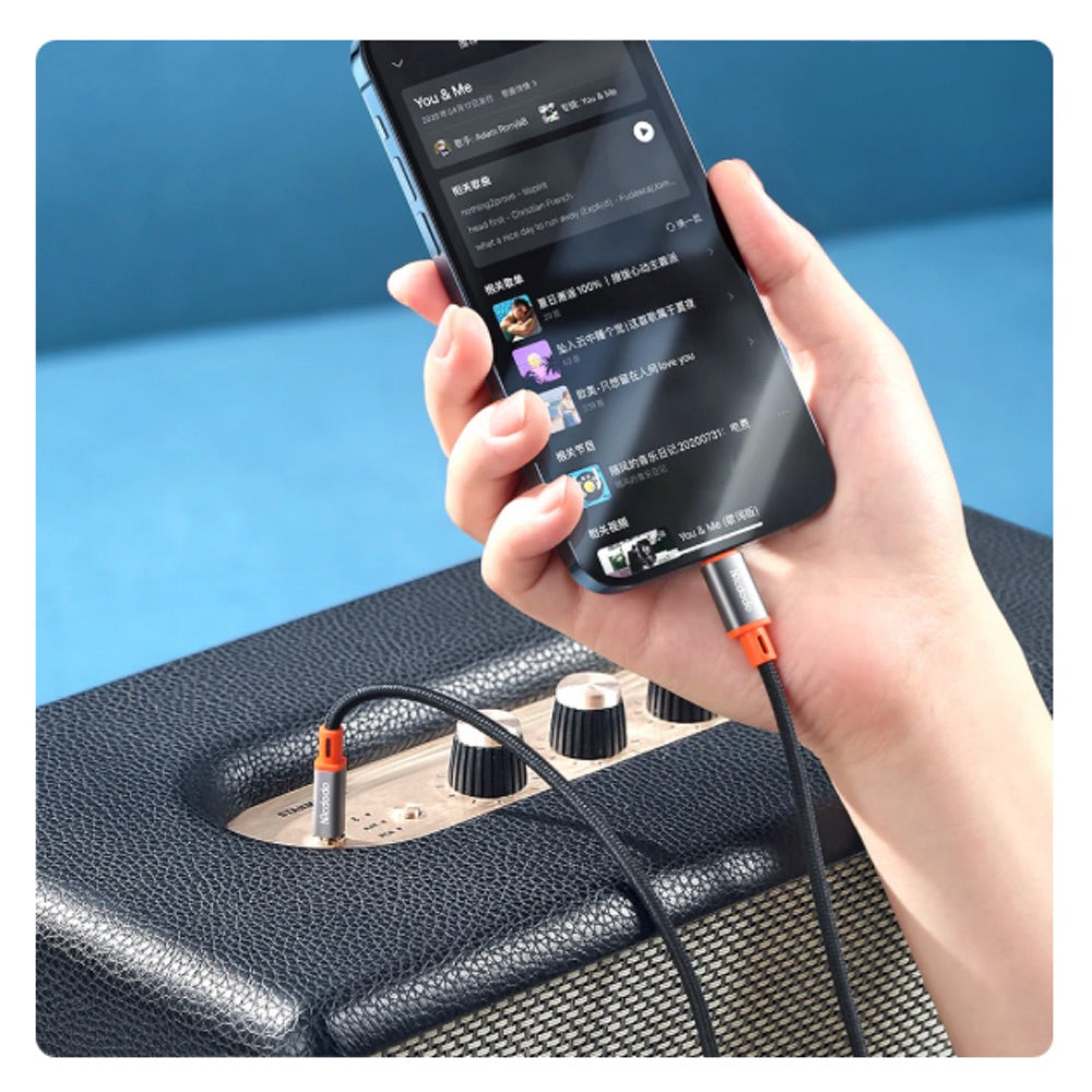 Adaptador mcdodo auxiliar ca-0780 lightning to 3.5mm aux jack cable castle series 1.2m color negro Shop name