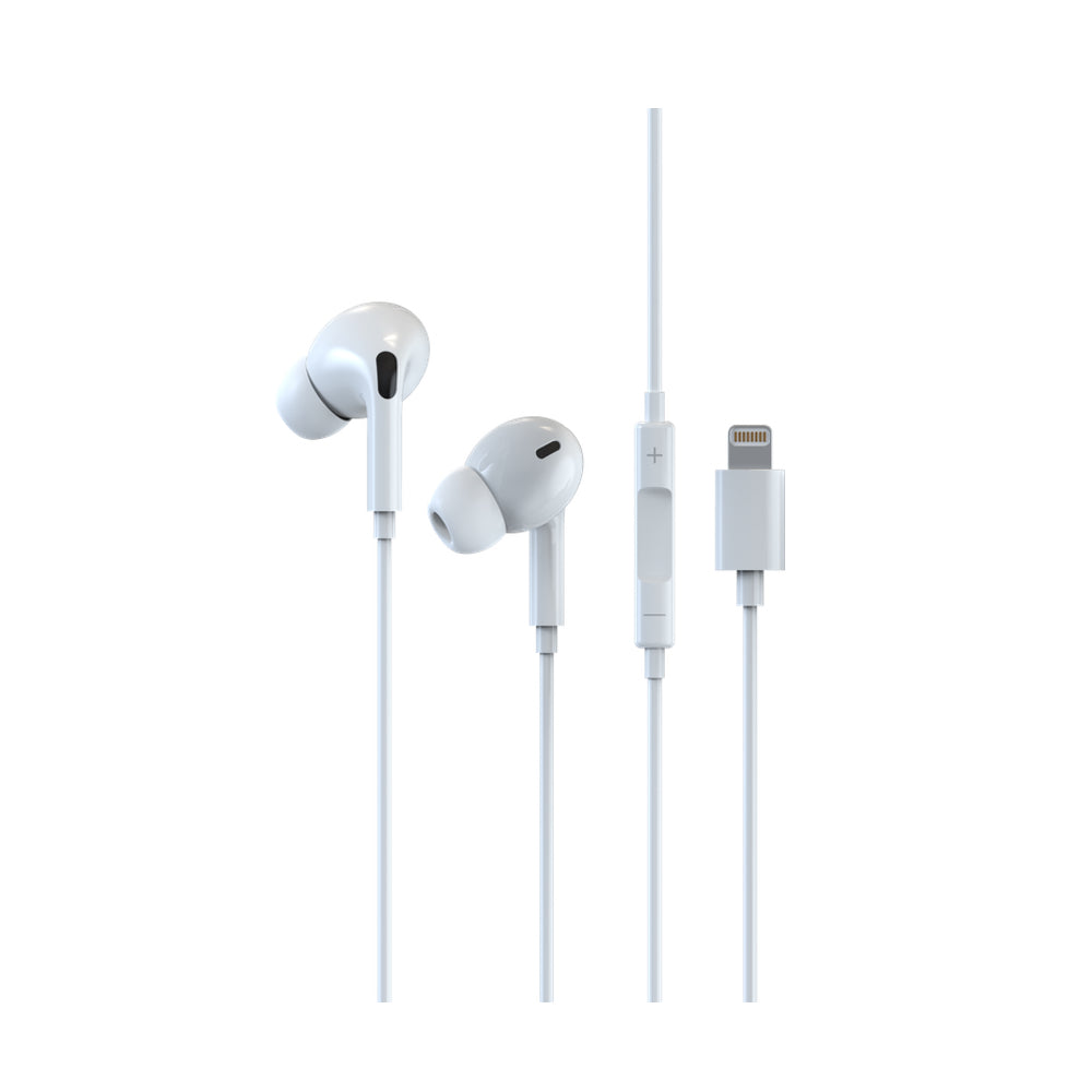 Audifonos devia lightning smart series stereo earphone con cable (em032) color blanco