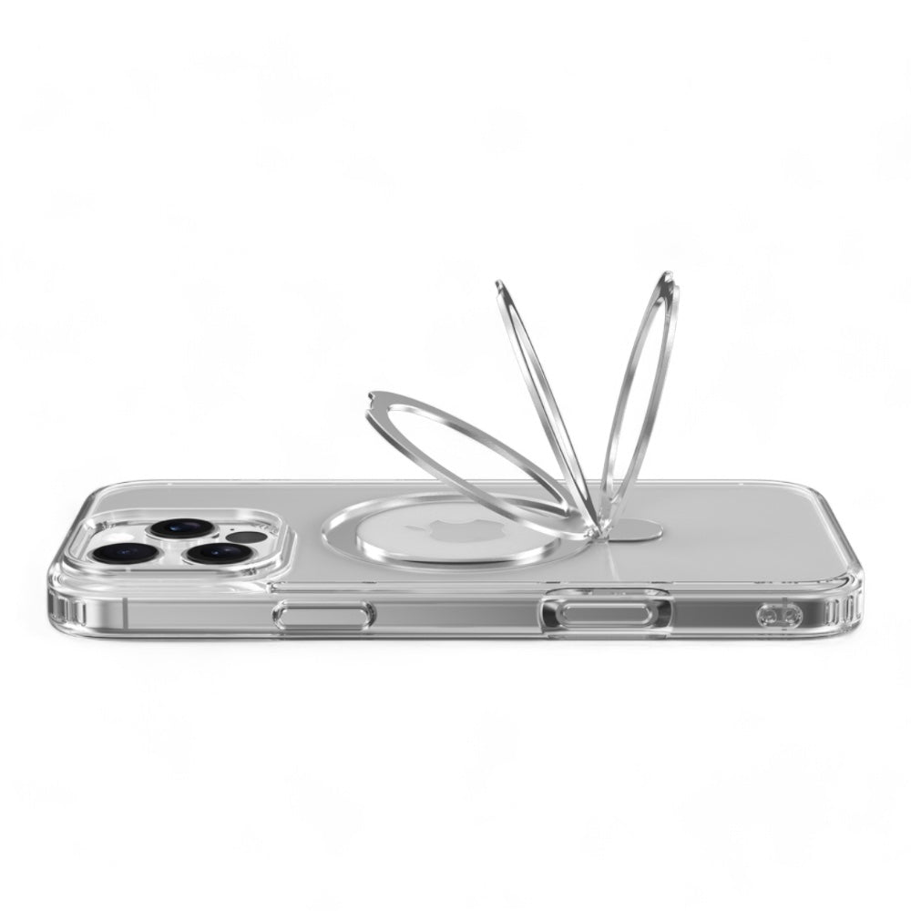 Estuche devia magsafe iphone 16 pro max clean series magnetic shockproof case with bracket color transparente Shop name