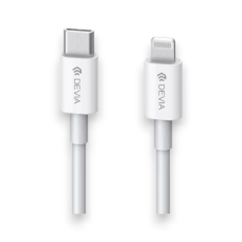 Cable devia lightning smart series pd tipo c a lightning (3a,2m) color blanco Shop name