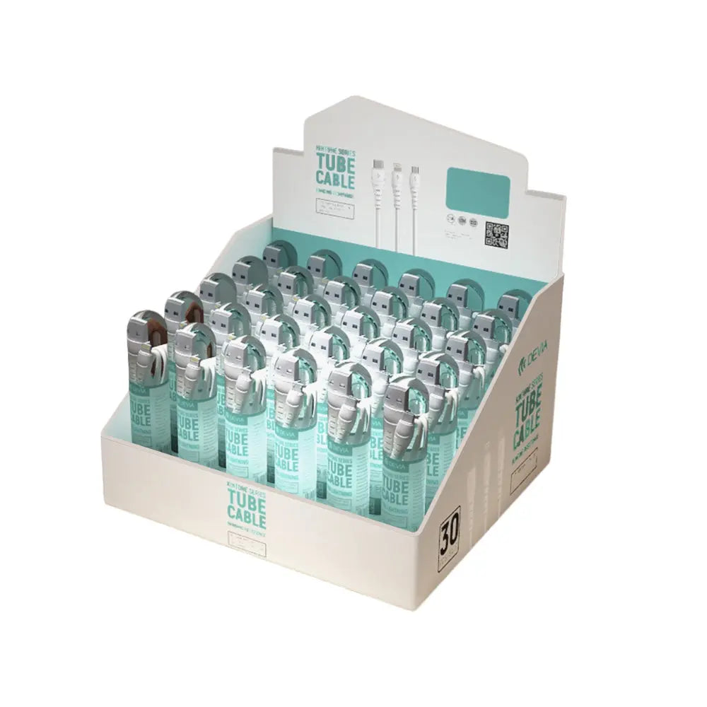 Cable devia micro usb kintone series tube cable suit ( 30pcs / suit) color blanco Shop name