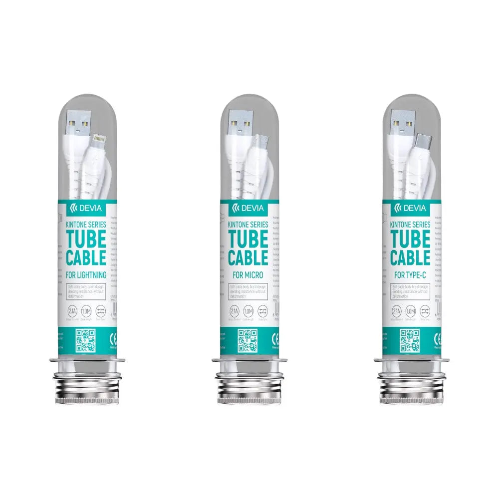 Cable devia micro usb kintone series tube cable suit ( 30pcs / suit) color blanco Shop name