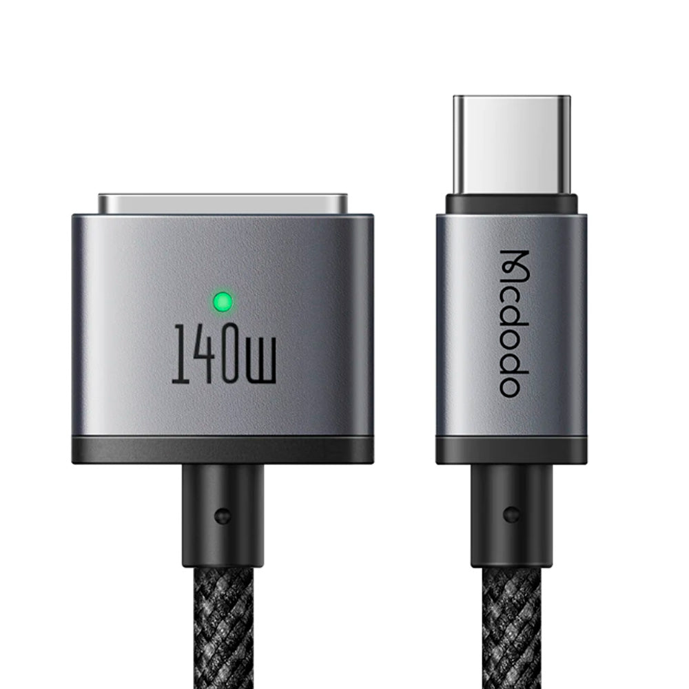 Cable mcdodo otro ca-1470 para macbook 140w type-c to magsafe 3 charging cable con led color negro
