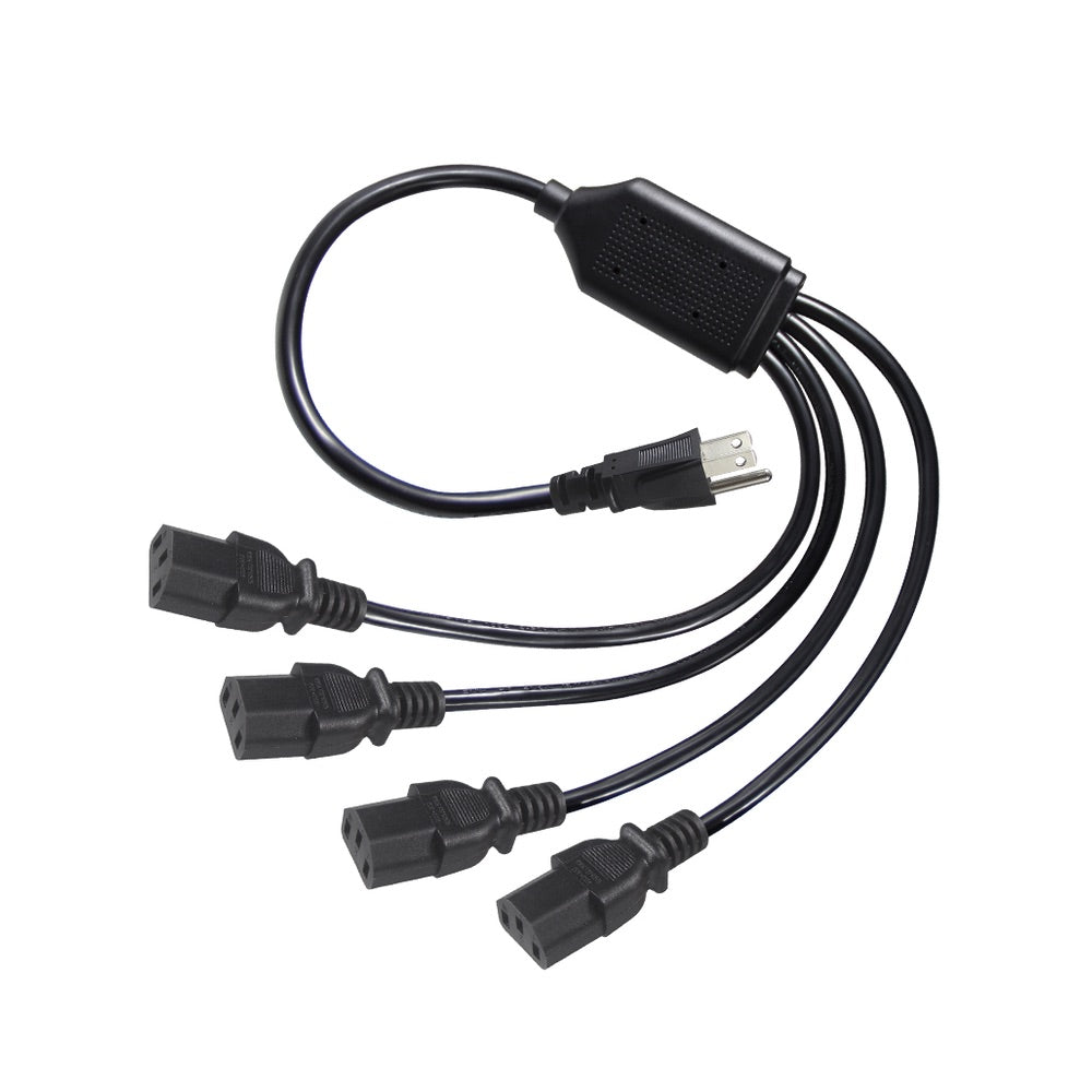 Cable generico pared extension 4 conectores color negro Shop name