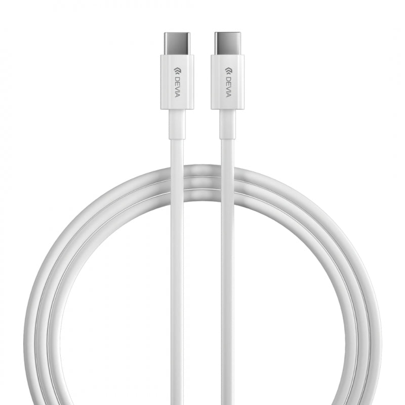 Cable devia tipoc smart series pd 60w type-c to type-c fast cable(3a,2m) color blanco Shop name