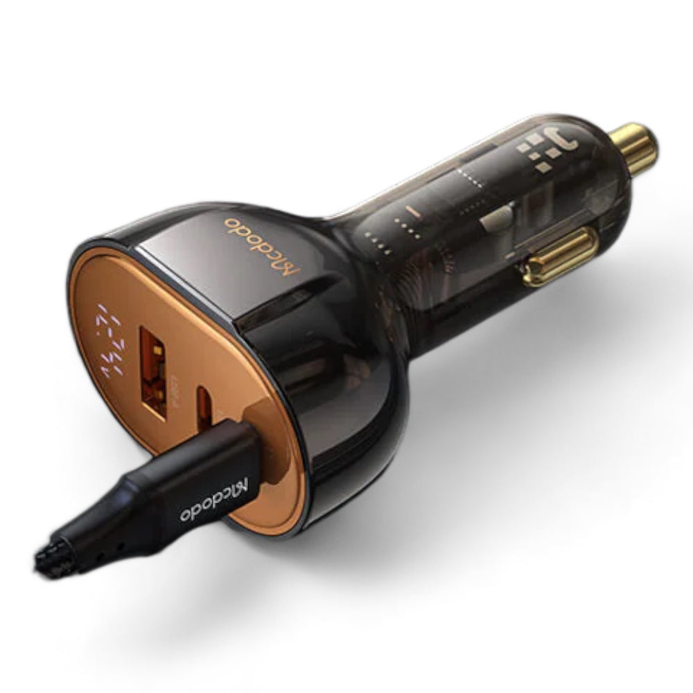 Cargador mcdodo carro cc-2310 100w pd car charger - prism series (3 ports, digital display) color negro Shop name