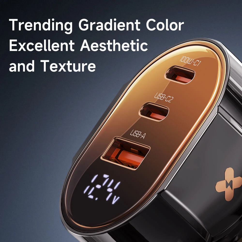 Cargador mcdodo carro cc-2310 100w pd car charger - prism series (3 ports, digital display) color negro Shop name