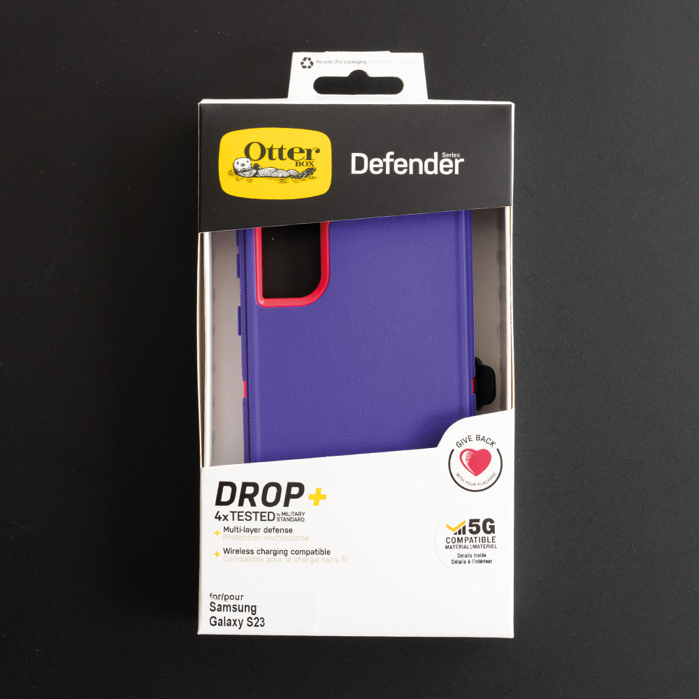 Estuche OtterBox Defender para Samsung Galaxy S23 Morado Rosado Shop name