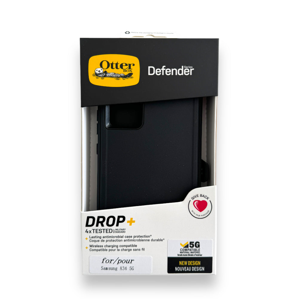 Estuche OtterBox Defender con Clip Negro para Samsung A34 Shop name