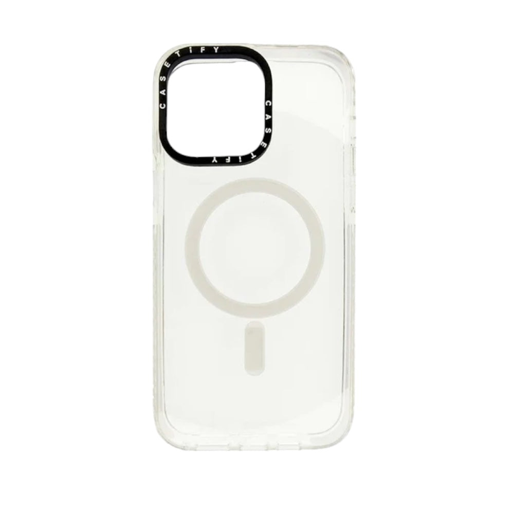 Estuche casetify magsafe iphone 15 pro color blanco