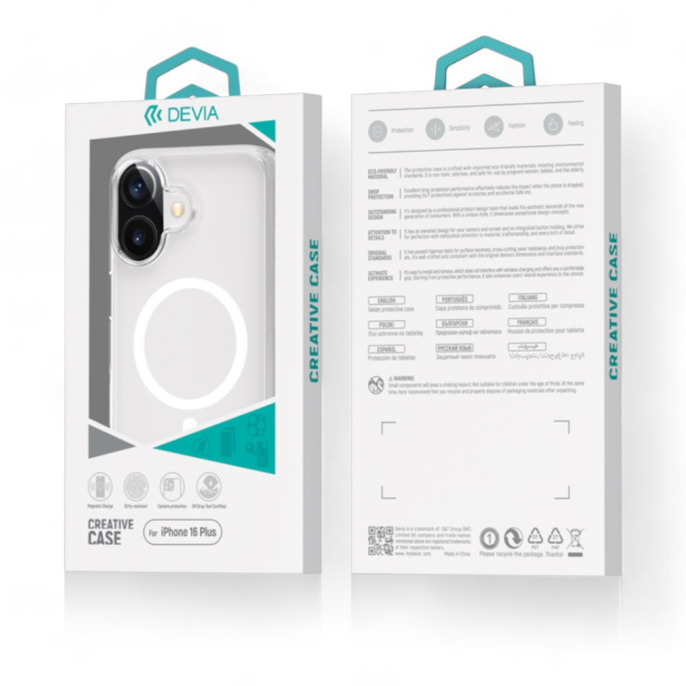 Funda MagSafe Iphone 16 Transparente Antichoque Devia Shop name