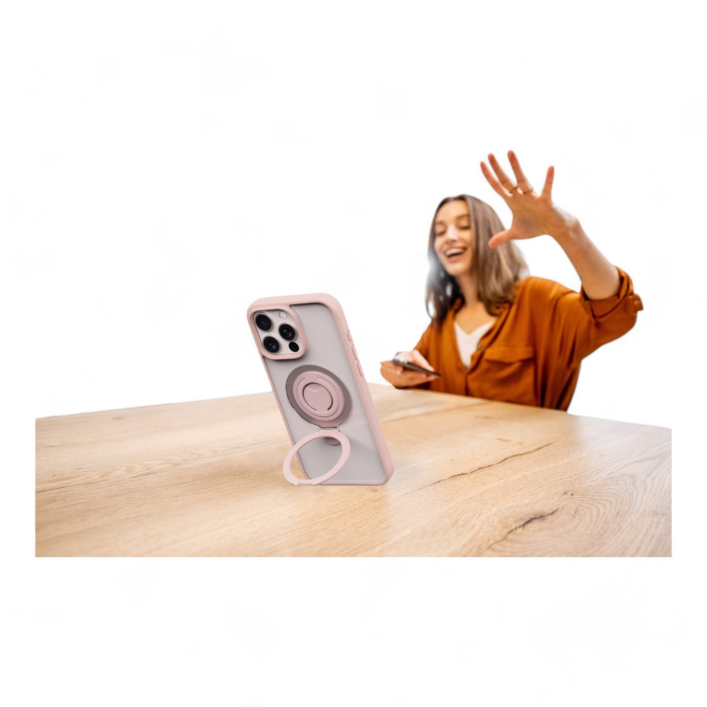 Estuche devia magsafe iphone 16 delight series magnetic case with bracket color fucsia Shop name