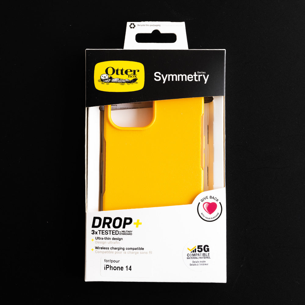 Estuche clasico otterbox symmetry apple iphone 14 color amarillo