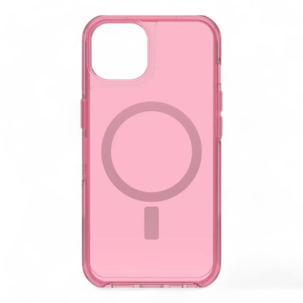 Estuche OtterBox Symmetry Iphone 15 Pro MagSafe Transparente Rosado Shop name