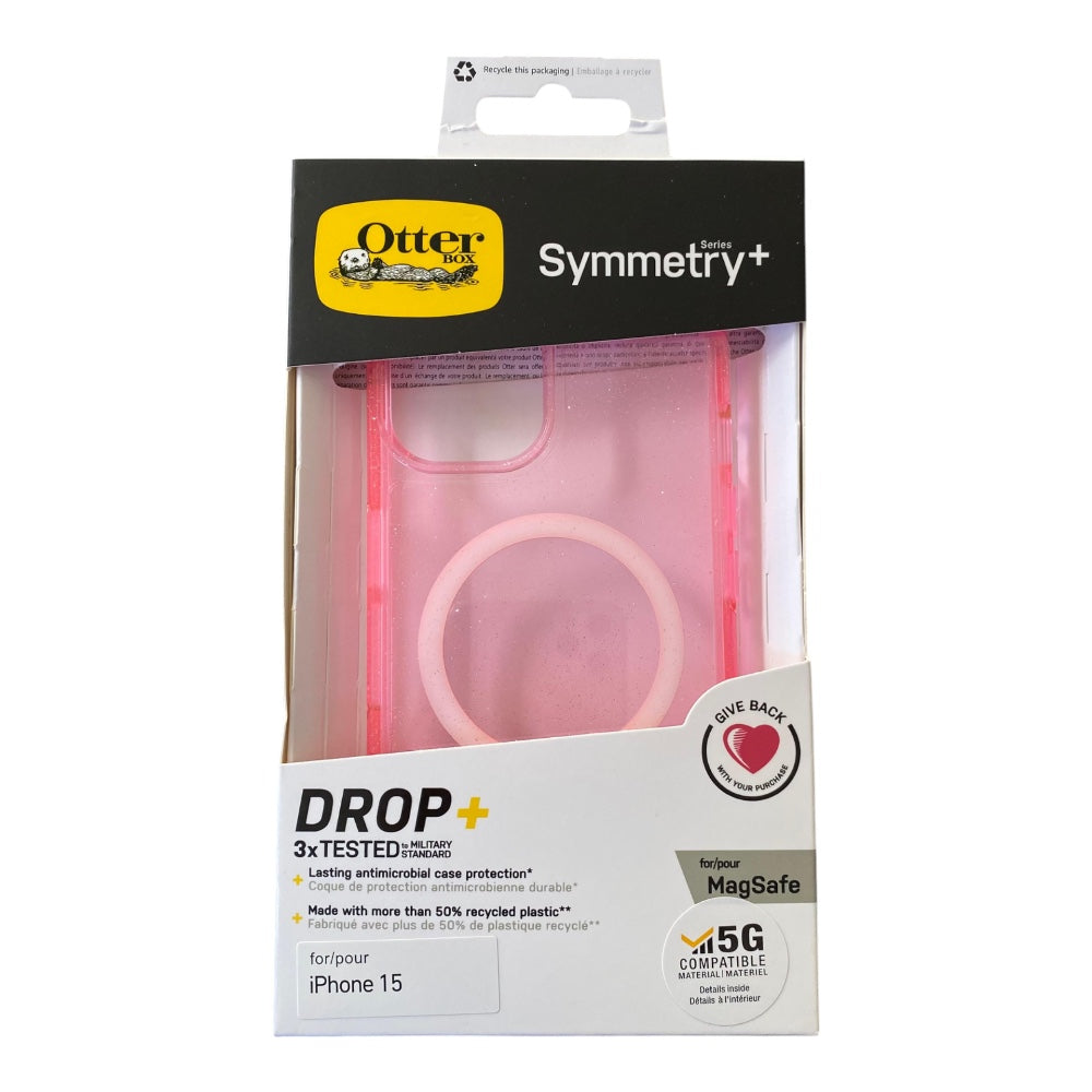 Estuche OtterBox Symmetry IPhone 15 MagSafe Rosa Con Protección Antigolpes Shop name