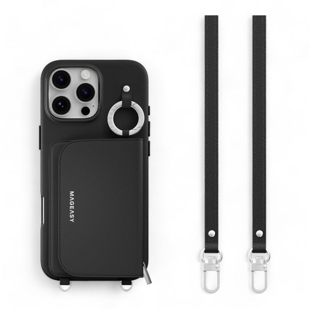 Estuche switcheasy wallet iphone 16 pro pouch m wallet phone case with stand color negro