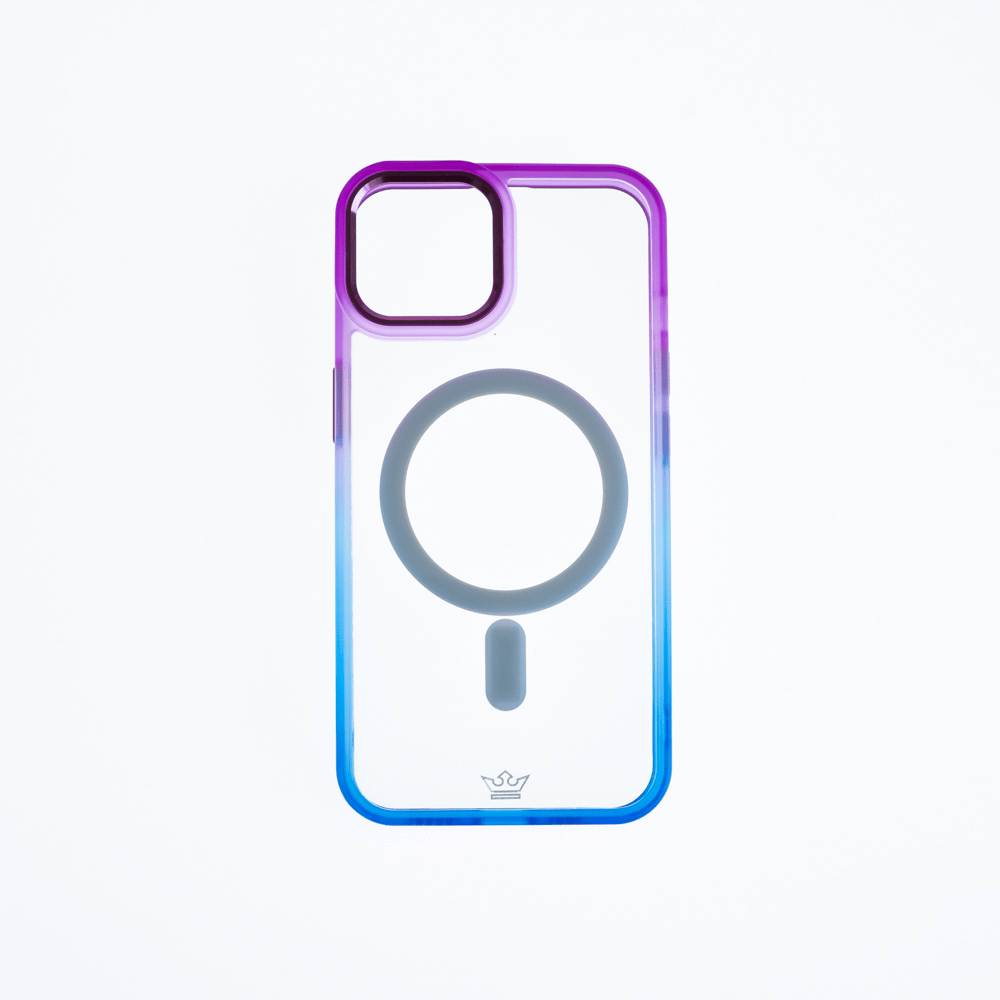 Estuche MagSafe El Rey Degrade Borde Morado Azul Para iPhone 14 Plus Shop name