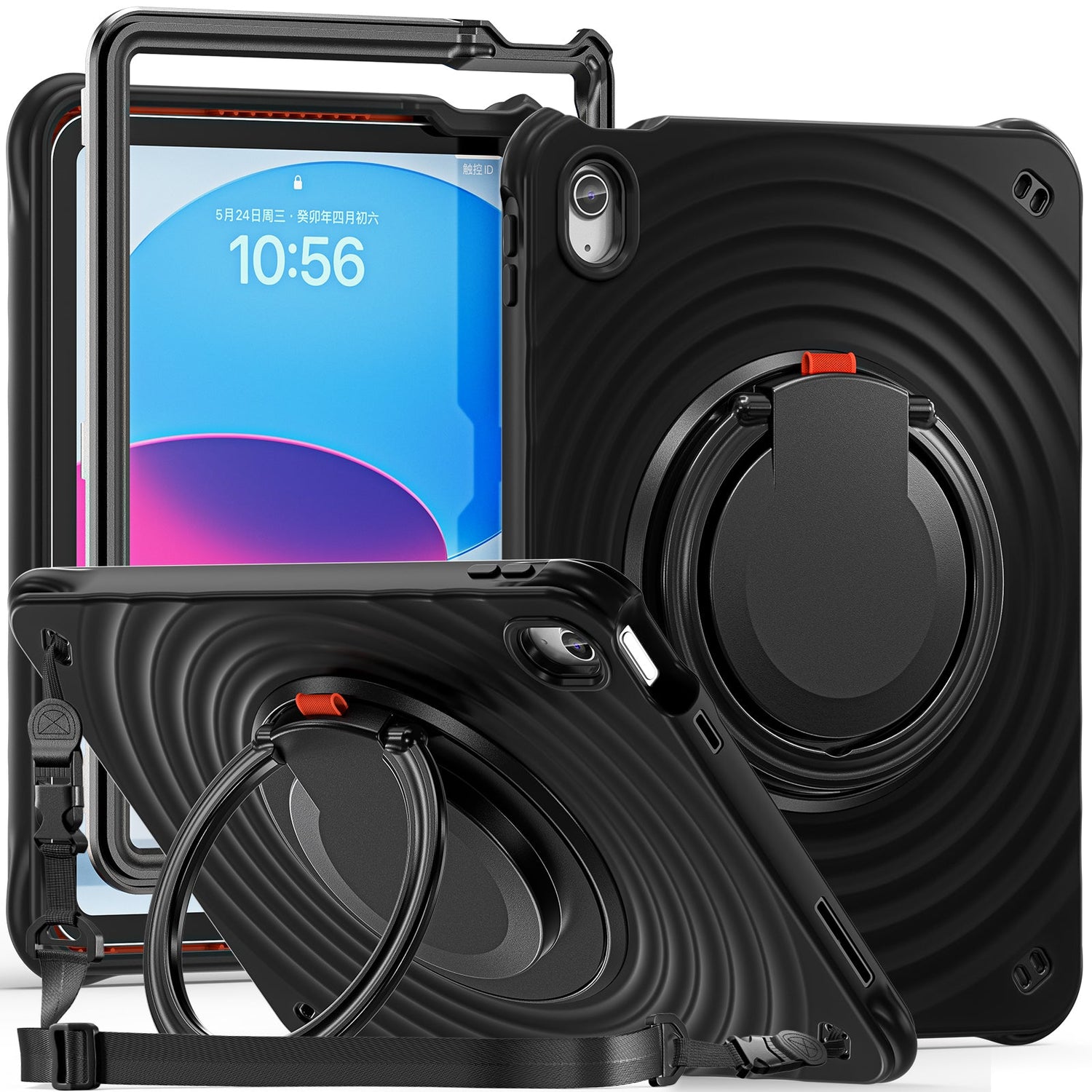 Estuche chief engineer b series modelo ipad 10 th color negro con strap Shop name