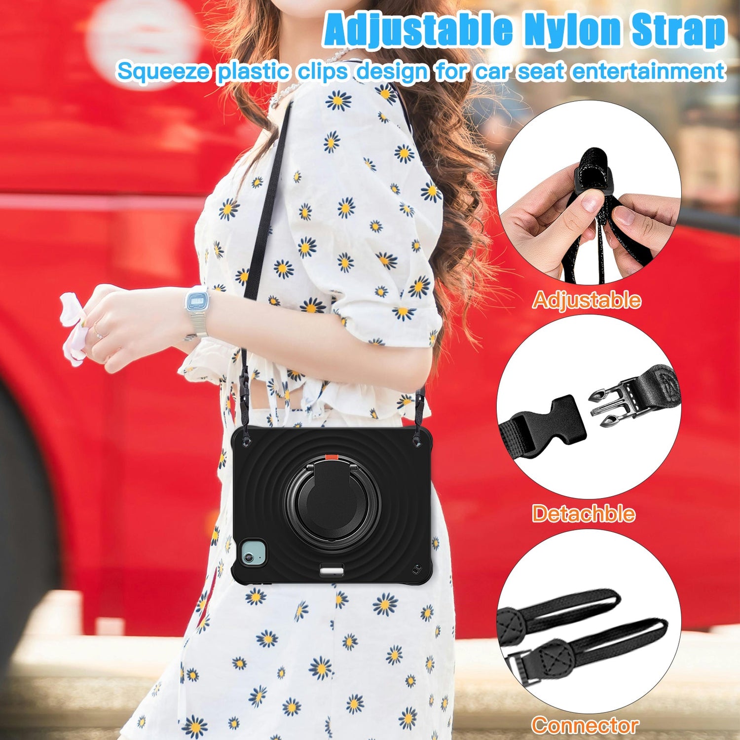 Estuche chief engineer b series modelo ipad air 11 2024 color negro con strap  Shop name