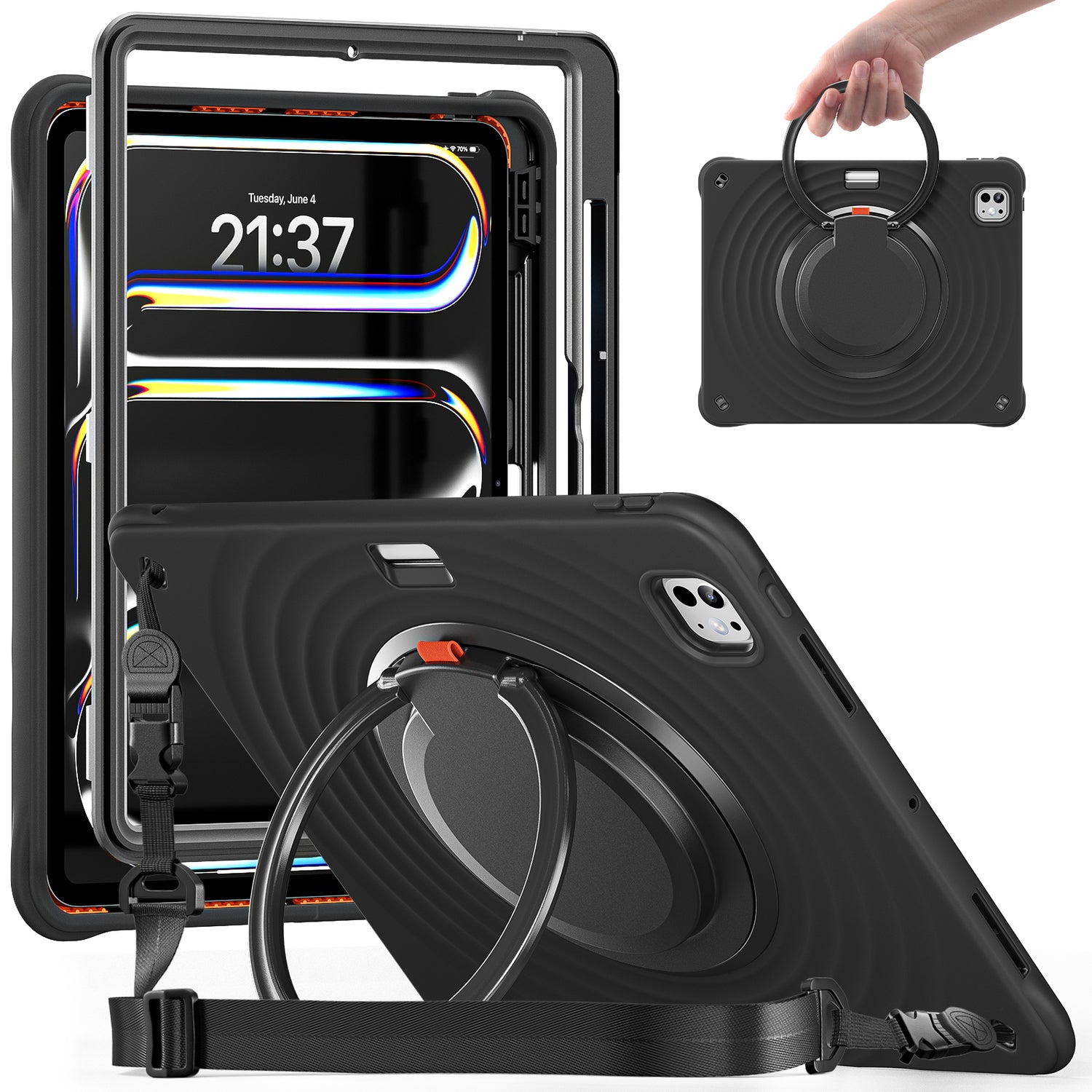 Estuche chief engineer b series modelo ipad pro 13 2024 color negro con strap Shop name