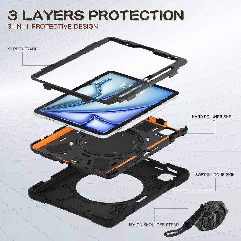 Estuche pirate b series modelo ipad air 11 2024 color negro con strap Shop name