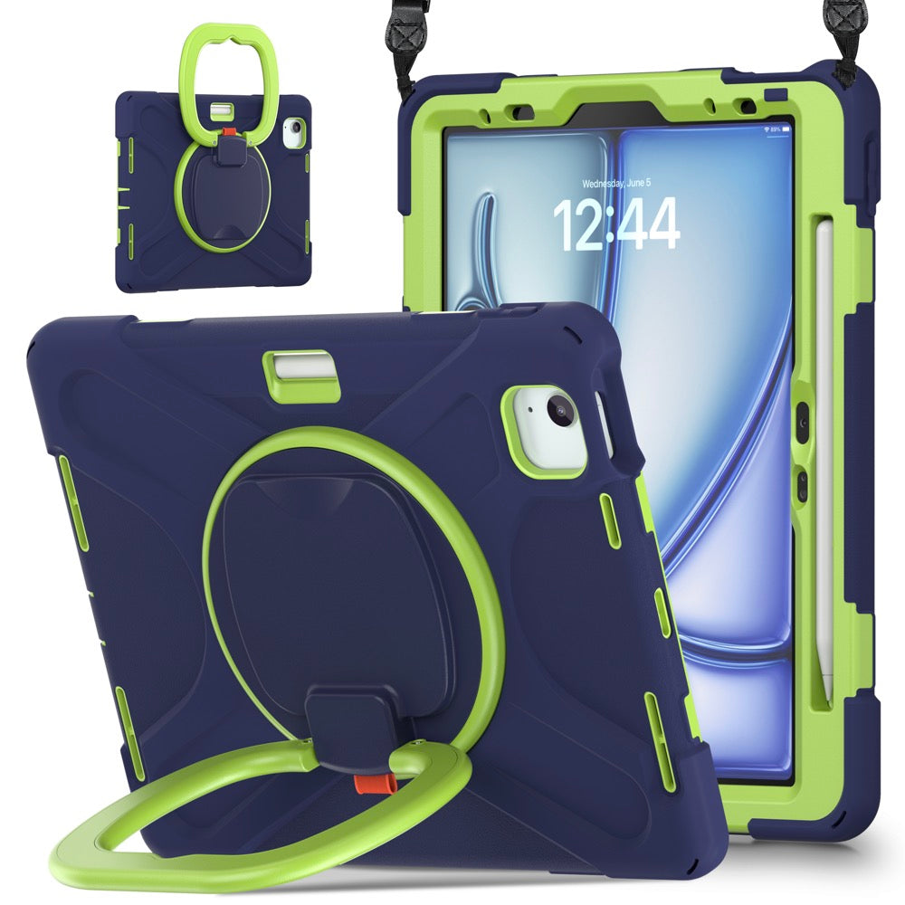 Estuche pirate b series modelo ipad air 11 2024 color azul marino / verde con strap Shop name