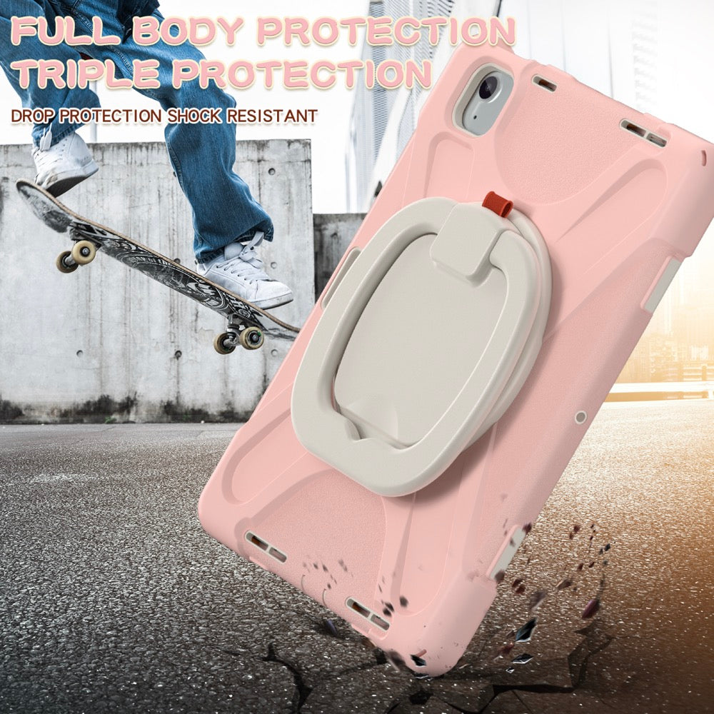 Estuche pirate b series modelo ipad air 11 2024 color rosado / blanco con strap Shop name