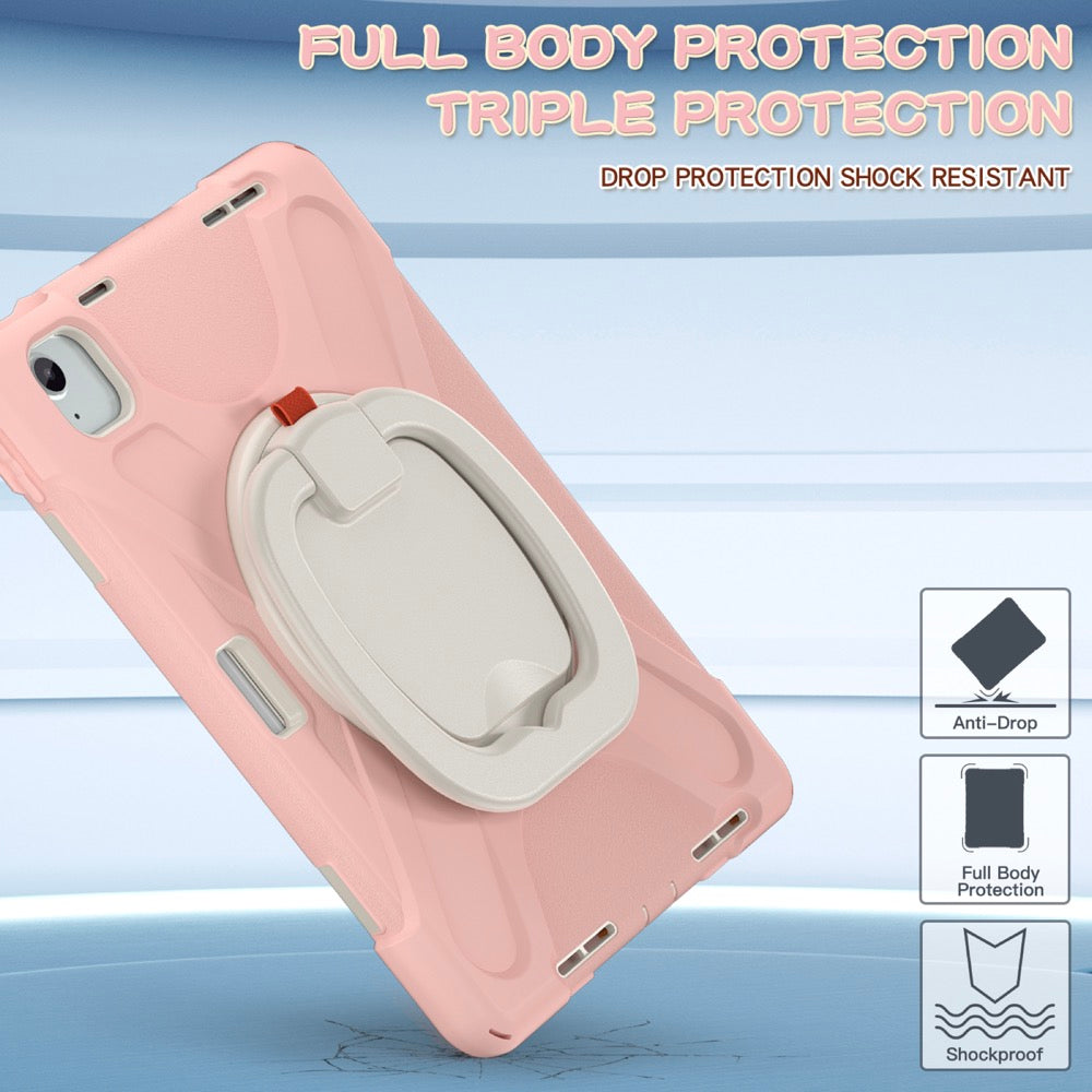 Estuche pirate b series modelo ipad air 11 2024 color rosado / blanco con strap Shop name