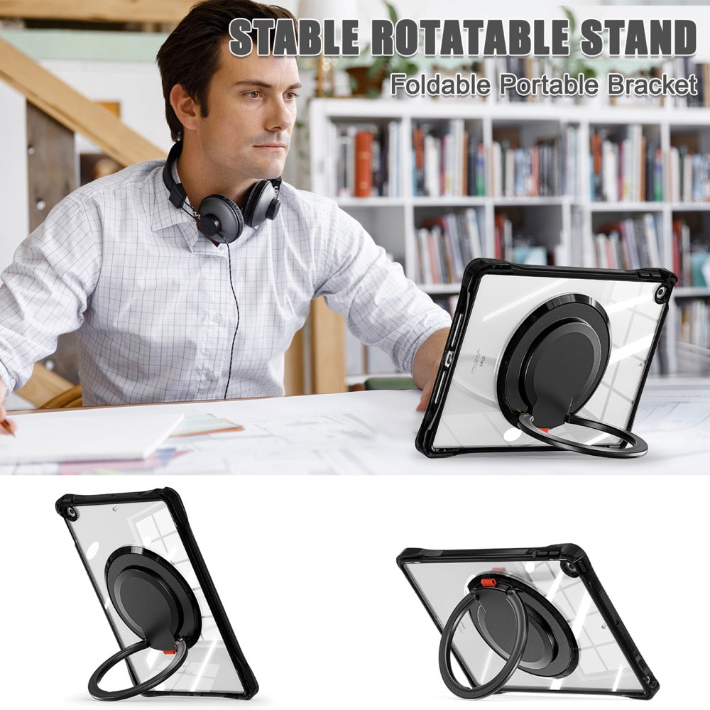 Estuche transparent b series modelo ipad 10.2 color negro con strap Shop name