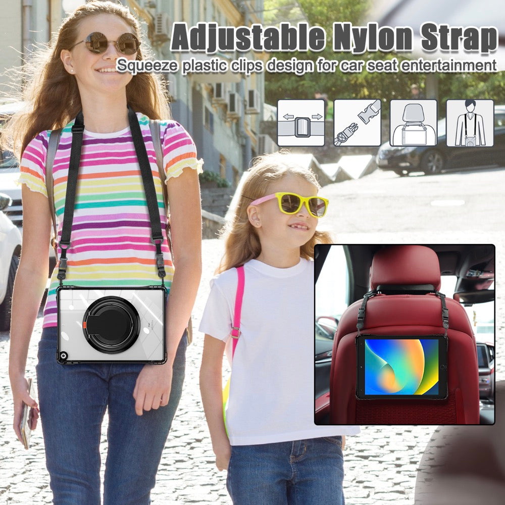 Estuche transparent b series modelo ipad 10.2 color negro con strap Shop name