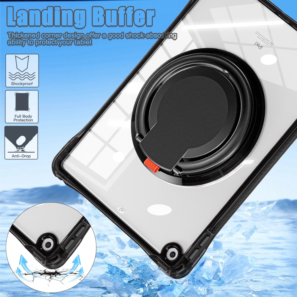 Estuche transparent b series modelo ipad 10.2 color negro con strap Shop name