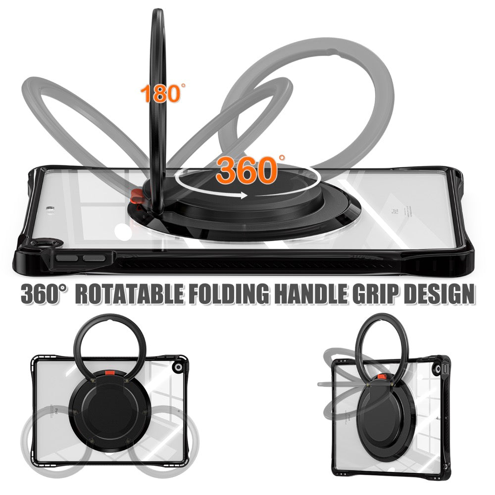 Estuche transparent b series modelo ipad 10.2 color negro con strap Shop name