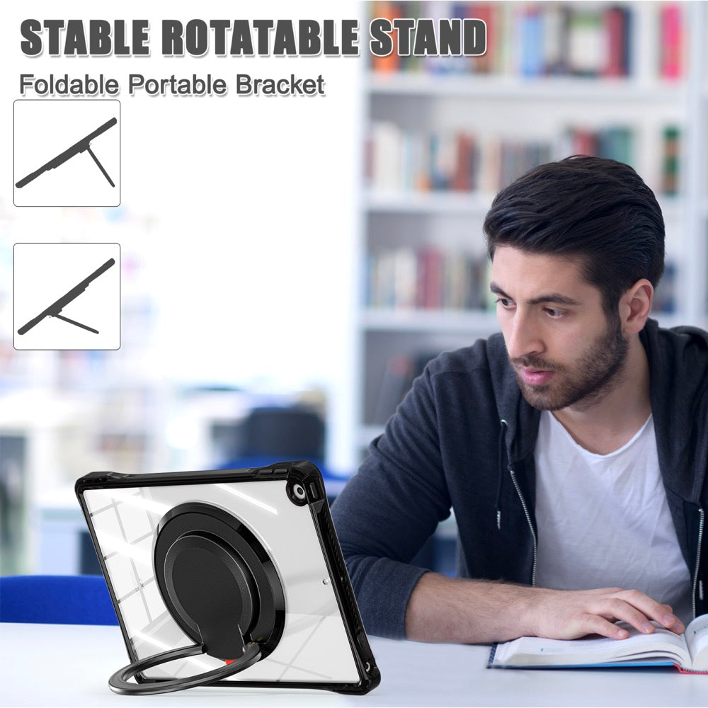 Estuche transparent b series modelo ipad 10.2 color negro con strap Shop name