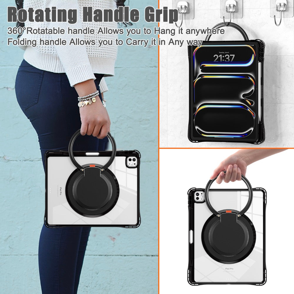 Estuche transparent b series modelo ipad pro 13 2024 color negro con strap  Shop name