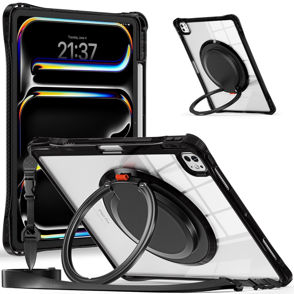 Estuche transparent b series modelo ipad pro 13 2024 color negro con strap  Shop name