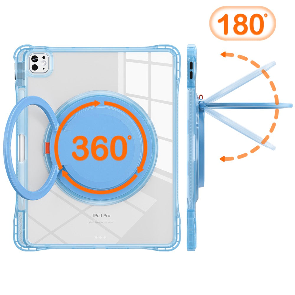 Estuche transparent b series modelo ipad pro 13 2024 color celeste con strap  Shop name