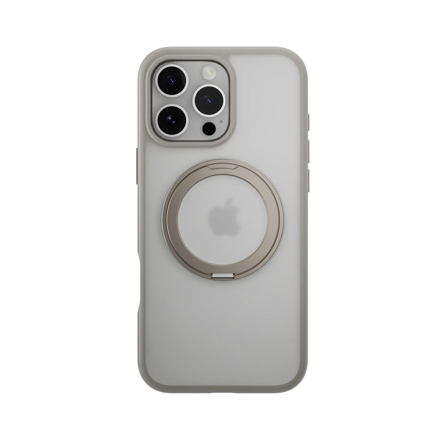Estuche mageasy magstand iphone 16 pro magstand 360 m rotating ring protective case color plateado