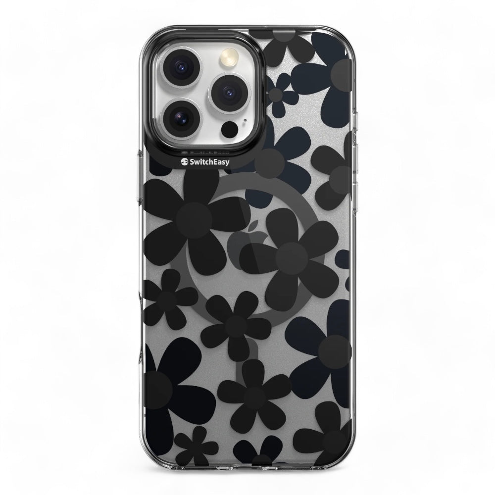Estuche SwitchEasy Skin Para iPhone 16 Pro Flor 3D Antigolpes Color Negro Shop name