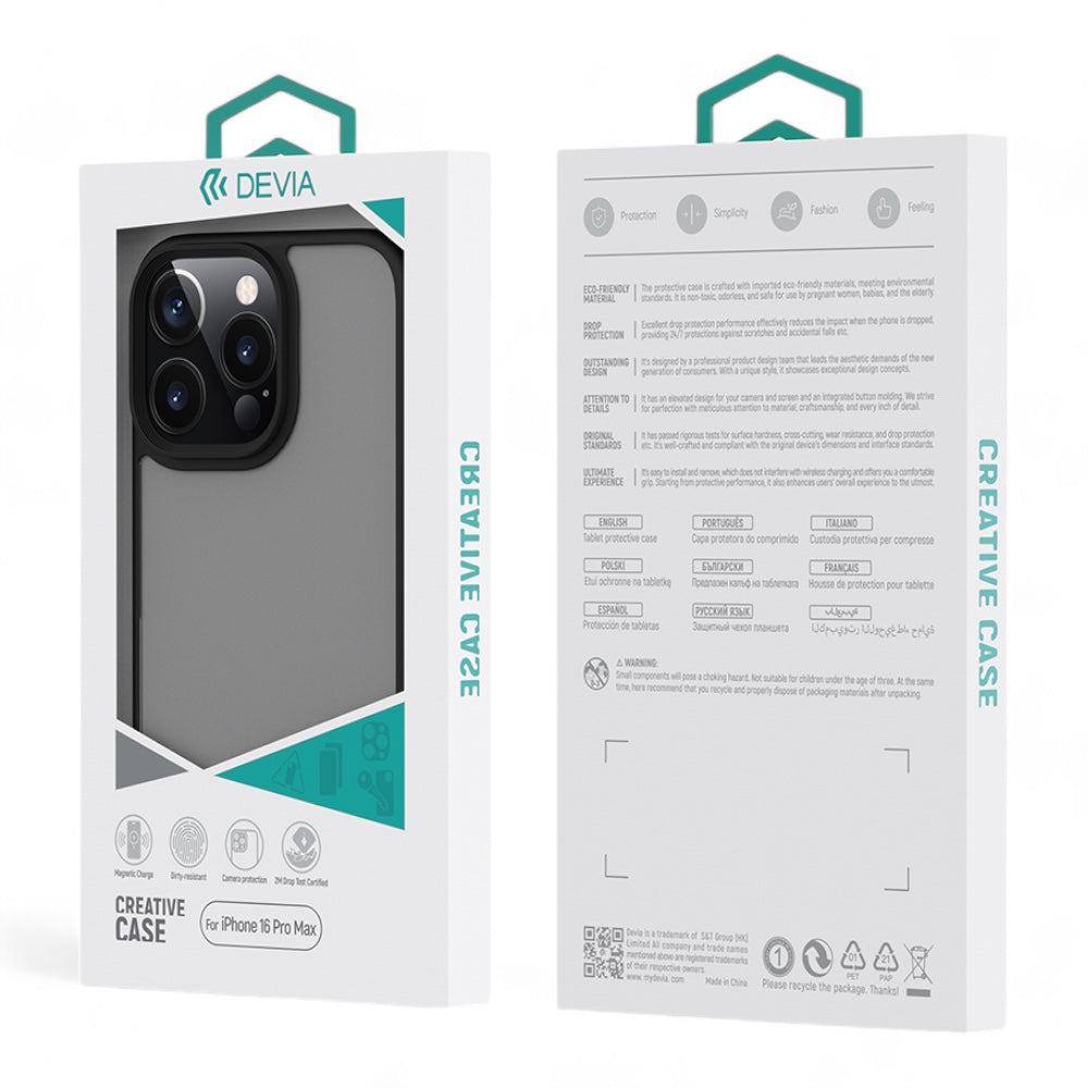 Estuche devia skin iphone 16 pino series shockproof case color fucsia Shop name