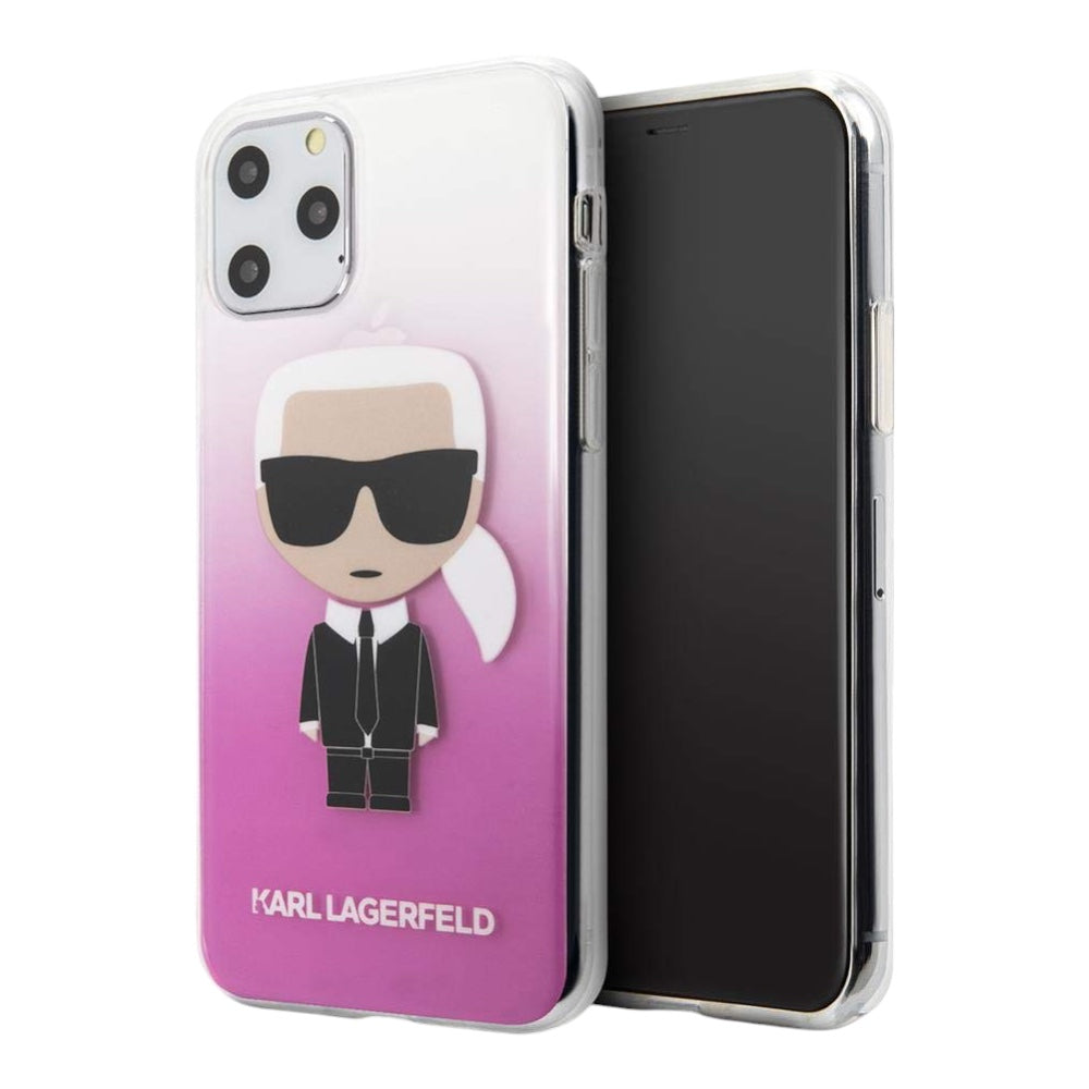 Estuche karl lagerfeld transp case ikonik gradient pink iphone 11 color rosado Shop name