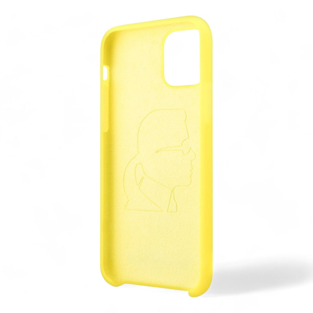 Estuche karl lagerfeld silicone ikonik black outline yellow iphone 11 color amarillo Shop name