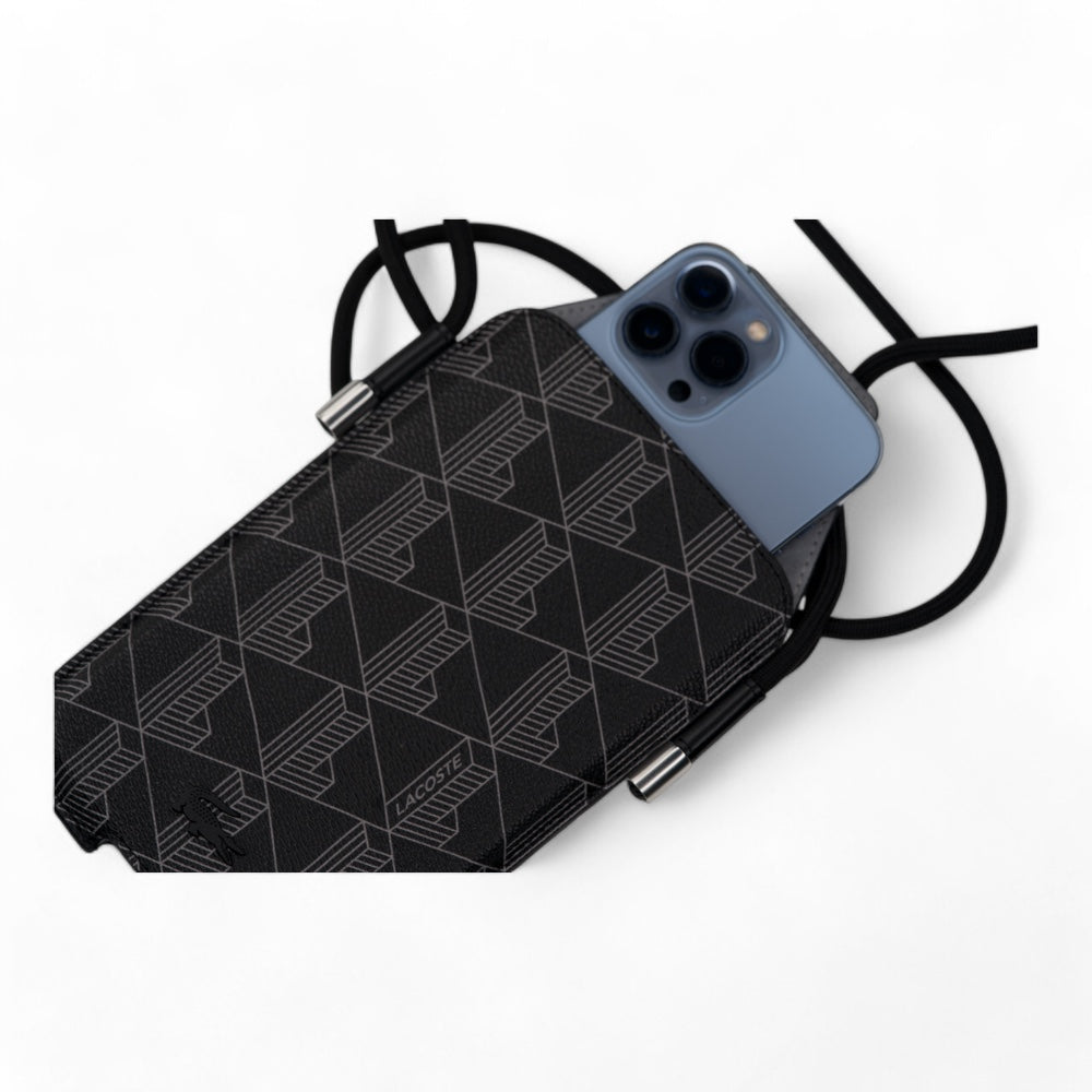 Estuche Lacoste Skin Bolsa Universal Color Negro Compacto Shop name